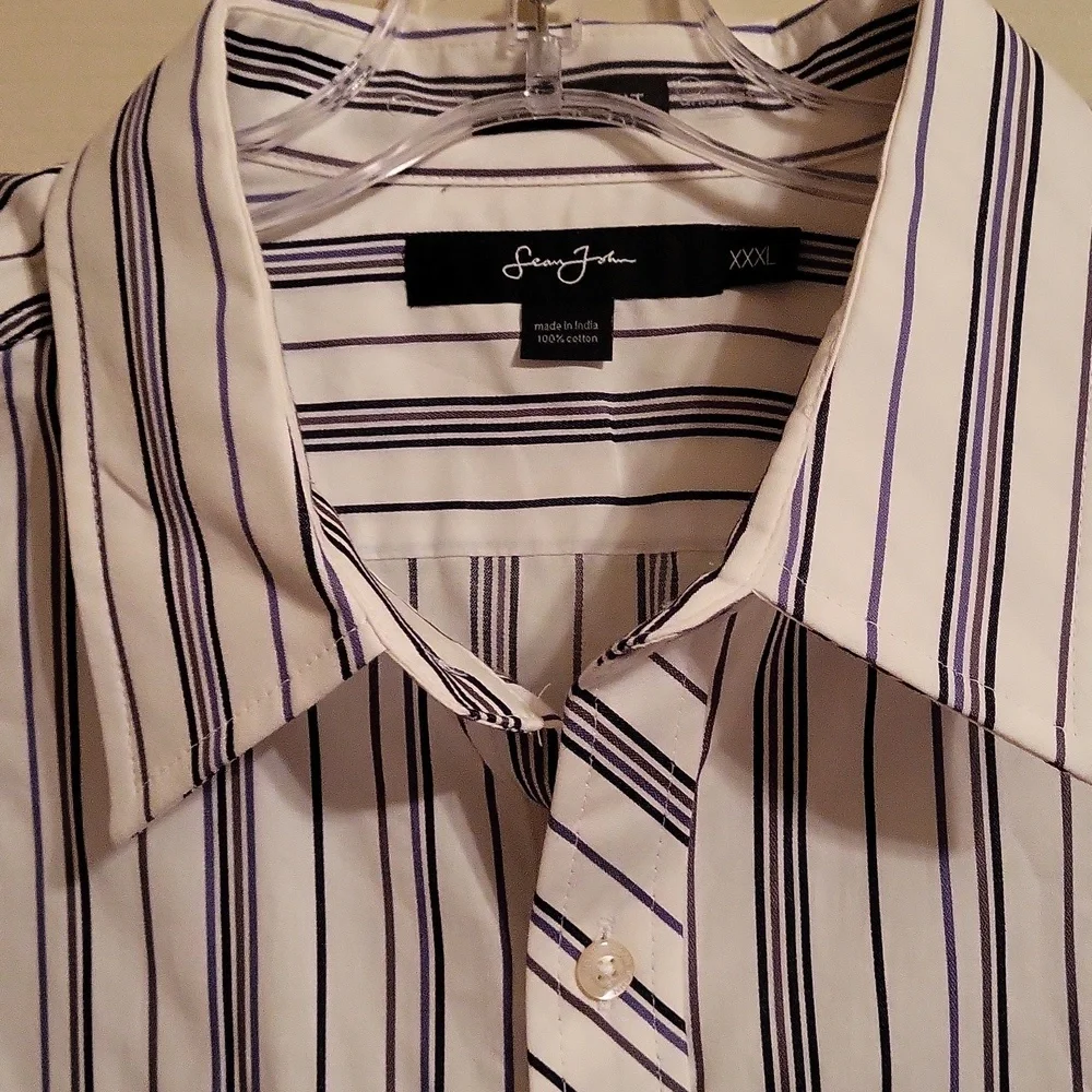 Sean John men's shirt, XXXL Classic Fit, black and white stripes - Picture 2 of 5